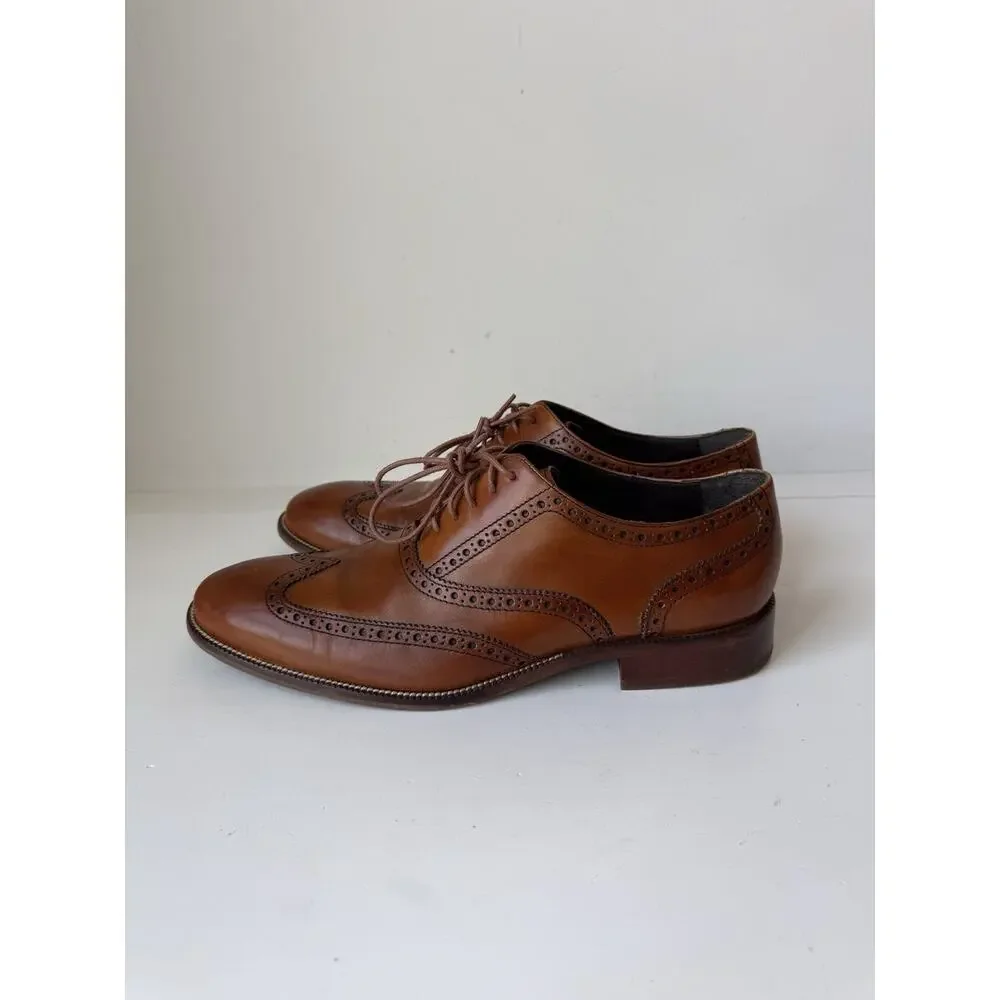 Cole Haan Air Madison Wingtip Oxford Brown Leather Shoes 11M